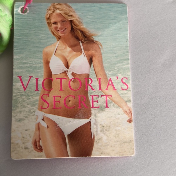 Victoria’s Secret Two Piece Green and White Padded Bathing Suit Size XS - Picture 5 of 8